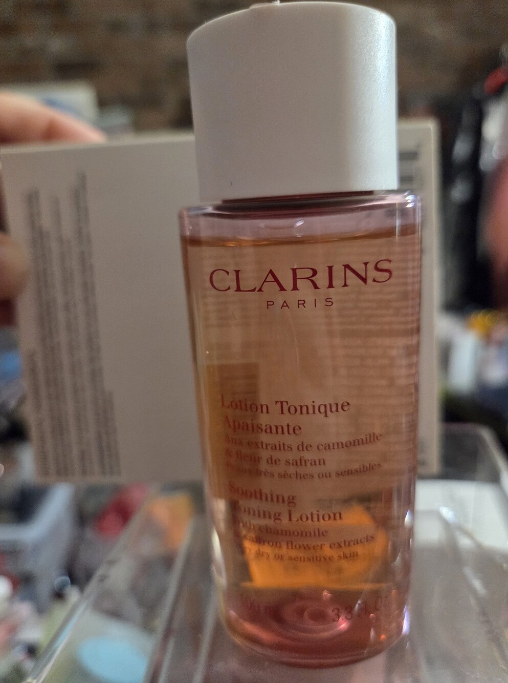 Clarins Soothing Toning Face Lotion Sensitive Skin Chamomile & Saffron Flower Ex